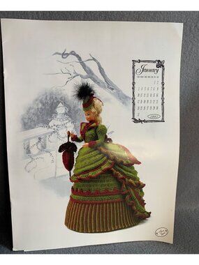 Annie's Attic Centennial Collection 1993 11 1/2" Doll Dress Crochet Pattern